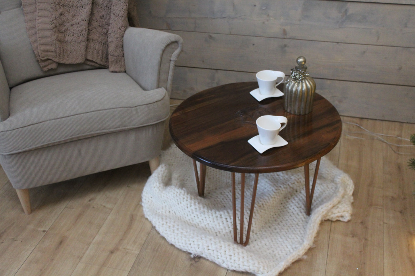 4. Angel heart - Black walnut wood Coffee table