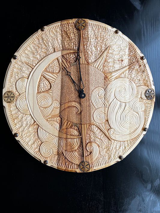 2.Future compass - Linden wood Wall clock